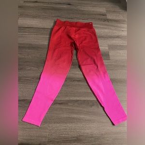 PINK Victoria Secret ombré leggings with waistband pocket.